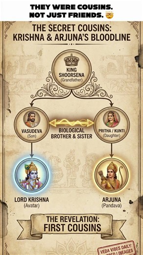 Krishna & Arjuna Were Cousins! #krishna #mahabharat #family #sanatandharma #shorts