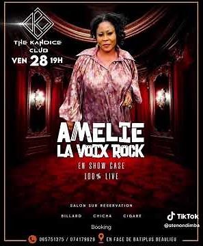 AMÉLIE LA VOIX ROCK EN CONCERT LIVE 🇬🇦