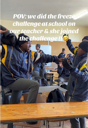 Freeze challenge at school accepted!! #freezechallenge #school #schoolchallenge #fyp #foryou