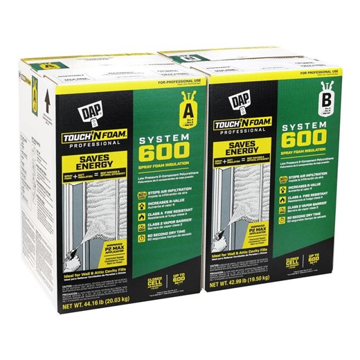 Check The Home Depot's Q&A Before Buying: Touch 'n Foam 600 ft. Board Polyurethane 2-Component Spray Foam Kit