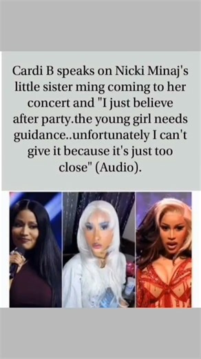 Cardi B Speaks on Nicki Minaj’s Sister Ming Attending Her Concert 😳🎤