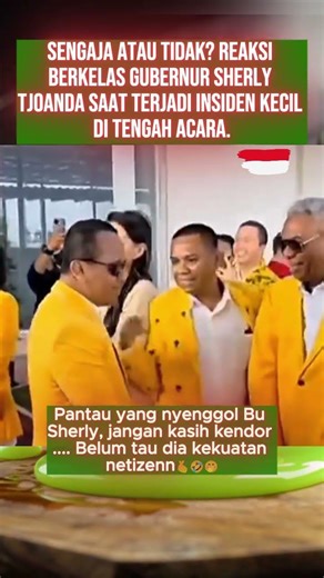 Tetap Anggun! Momen Ibu Sherly Tjoanda Tetap Tenang Meski Tersenggol Saat Menyalami Menteri ESDM ✨🤝