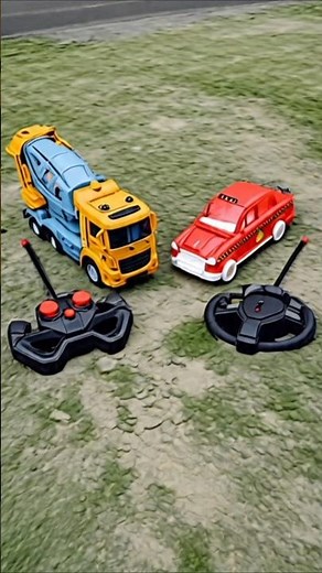 taski car vs cement mixer truck rc new Unboxing car // #shorts