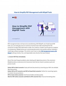 How to Simplify PDF Management with BIGpdf Tools - SlideServe