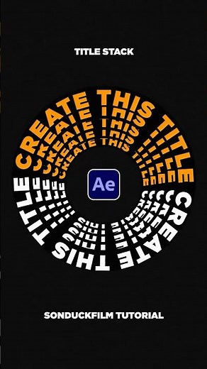 Creative Title Stack Typography in After Effects #tutorial