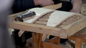 The soothing art of hand making traditional wooden skis