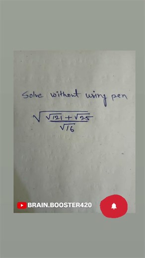 solve without using pen#education #maths #mathshorts #math #mathstricks #booster #ytshorts #shorts