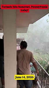 Tornado hits Somerset, Pennsylvania today! June 14, 2026 #tornado #tornadotok #hits #Somerset #Pennsylvania
