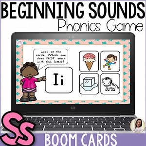 Initial Sounds Phonics Game Boom Cards Literacy Center