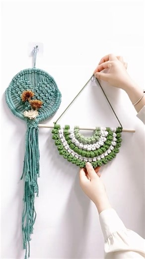 ✨So Dreamy! Ins Style Half Circle Wall Hanging Easy to Make#craft #diy #tapestry #beginners day62