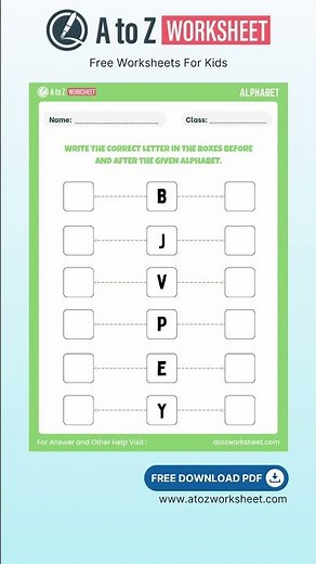 Printable Missing Alphabet Worksheet PDF | Teacher Resource