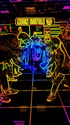 This Neon Shuffle Is UNREAL! 🤯🔥 NeonSteps Dance Edition #NeonMode