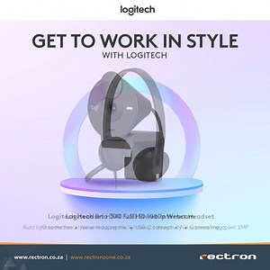 Change up your workspace with Logitech! 🎧📹✨ Headsets, HD webcams, and more for style and productivity. Get to work in style with their range: 🖥️ H111 Headset: Noise-canceling, stereo sound. 📷 Brio 300 Webcam: HD, auto light, USB-C. 📸 Brio 500 Webcam: 4MP, auto-framing. 🎧 H390 Headset: USB, noise-canceling. 🎨 ZONE VIBE 100 Headset: Wireless, 3 colors, 20hr battery. Shop the Collection! 🔗: https://loom.ly/17-jFZ8 #Logitech #WorkInStyle #TechUpgrade #OfficeEssentials #Rectronzone #ICTDistri