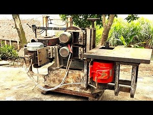 Restoration Giant Combined Wood Machine from Mr Truong Workshop - Restore Nishino 3in1 1500A of 70s