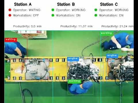 Real Time Assembly Lines Monitoring Using Computer Vision | #yolov8 #ai #computervision