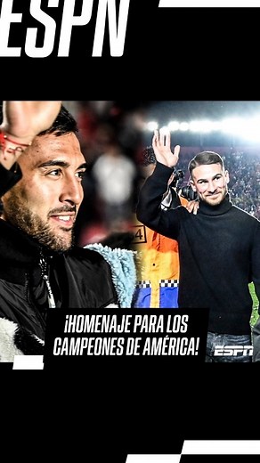 ESPN Argentina on Instagram: " MERECIDO homenaje para Nico #González y Alexis #MacAllister en La Paternal. ¡Los campeones de América con la Selección tuvieron su reconocimiento! ▶️ Suscribite al pack fútbol"
