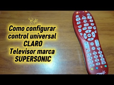 Code for SUPERSONIC TV. CLARO universal remote control.