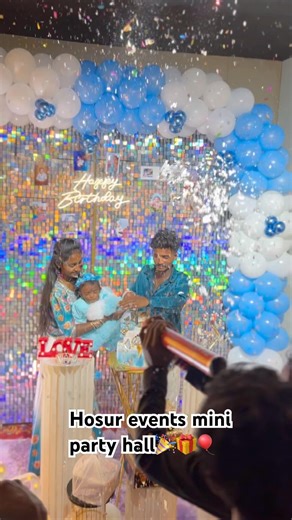 Hosur events mini party hall🎉🎁🎈 balloon decoration projector screen ￼ speaker