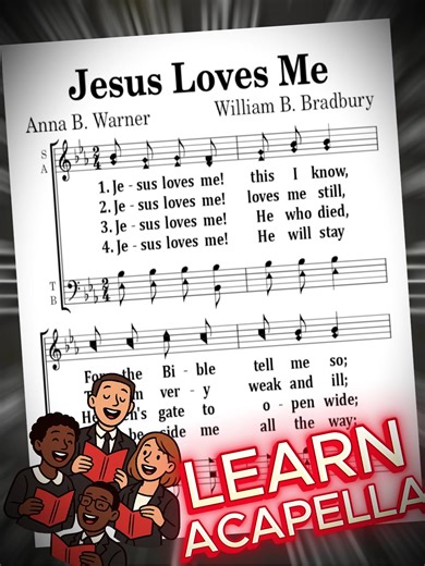 You learned this as a child… but do you believe it now? Jesus Loves Me Words: Anna B. Warner (1860) Music: William B. Bradbury (1862) #worship #fyp #faith #valentinesday | Hymnal Harmonizers Hub
