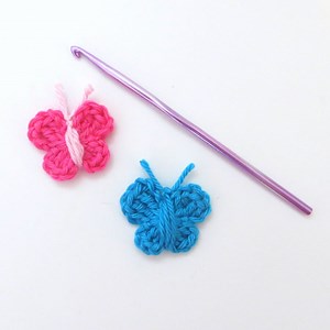 How to Crochet a Small Butterfly Applique