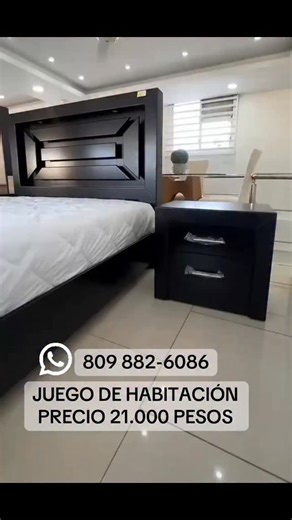 ELECTROMUEBLES_MARTINEZ on Instagram: "¡ATENCIÓN! Juego de habitación moderno y elegante en color negro mate: Cama King size 2 mesitas de noche Tocador con espejo # Todo el set completo por solo 21,000 pesos No dejes pasar esta oportunidad, idale estilo y lujo a tu habitación al mejor precio! « Disponible en Electromuebles Martínez #OfertaDelDía #JuegoDeHabitación #MueblesRD #ElectromueblesMartínez #DormitorioElegante #DecoraciónDeHogar #MueblesModernos #RD #Viral #ofertasrd"
