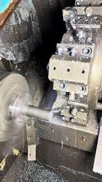 CNC Lathe Magic 🔥 How Thick Iron Rod Is Sharpened & Threaded | Proceso CNC #machine #productionline