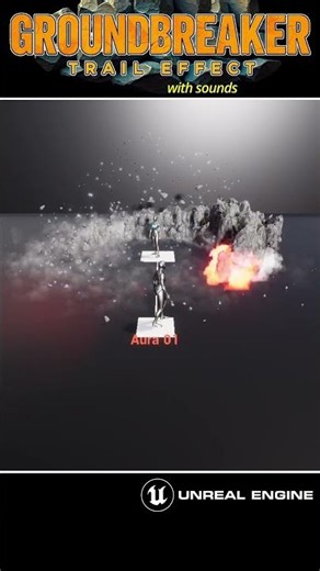 Niagara Groundbreaker Spell Rock with sounds in Unreal Engine