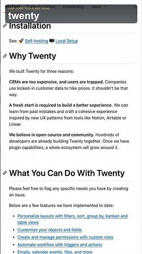 Twenty Is an Open Source CRM Built to Replace Salesforce #github