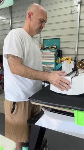Pressing up some VBS shirts this afternoon. #dtf #heatpress #alabama