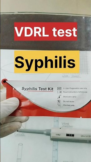 VDRL test||rapid test for Syphilis disease|| #dmlt #labtechnician #bscnursing