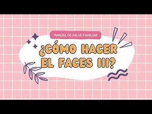 ¿Cómo aplicar un FACES III?