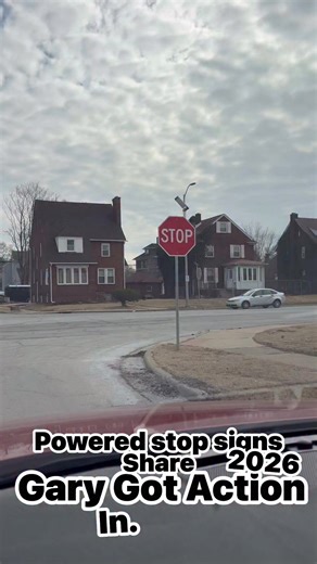 Powered stop Signs in Gary a welcomed edition to all the upgrades happening in Gary right now February 2026 #Viviansadventures #GaryIN #GreaterGary @highlight | Vivian Woodson-Hotchkins