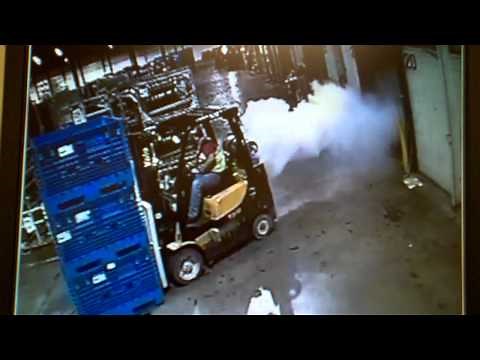 Forklift explosion