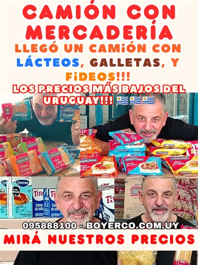 ¿Te gustaría conocer una importadora que venda alimentos, y productos de limpieza a precios muy económicos en Montevideo? 🇺🇾 Conocé Boyerco, el lugar más barato de todo el Uruguay. Visitanos y enterate de todos nuestros precios, perfecto para emprendedores y familias. 🤩✨ 👉 BOYERCO IMPORTACIONES 📍UBICACIÓN: Chapicuy esq. Saint Bois 5002 Montevideo. 🕓HORARIO: Lunes a Viernes de 7 a 18 hs. Sábados de 6 a 15 hs. ¿Querés ver el CATÁLOGO? Podés descargarlo en la página web 🌐Www.boyerco.com.uy O