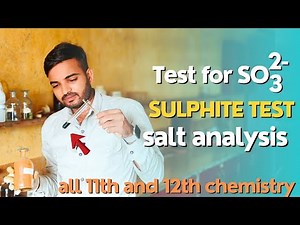 Test for sulphite ion (SO32-) Anion practical class 11th and 12th chemistry #saltanalysis