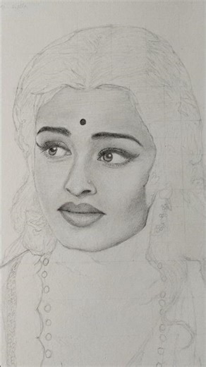 Drawing Aishwarya Rai from Devdas #shorts #drawing #ytshorts #art #aishwaryaraibachchan