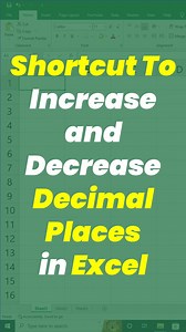 23K views · 370 reactions | Want to increase or decrease decimal places in Excel without using the mouse? Use these quick keyboard shortcuts to format numbers instantly and work faster! ⚡ #Excel #ExcelShortcuts #DecimalPlaces #ExcelTips #ExcelTricks #MicrosoftExcel #ExcelProductivity #OfficeExcellence | Chalo Ye Bhi Seekhe | Facebook