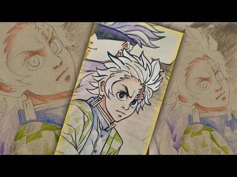 🔥 Tanjiro White Hair Form – Anime Fusion Art!✏️ Hand drawn fanart |