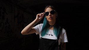 Slow Motion: Homeless Emo Girl Smoking Stock Footage SBV-317407859 - Storyblocks