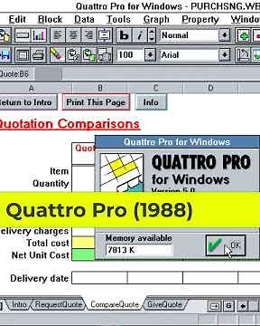 Excel Competition in the 80s and 90s (VisiCalc, Lotus 1-2-3, Quattro Pro, etc.) #shorts