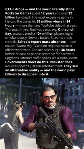 GTA 6 Launch Day = World Shutdown 🚫🌎...#gta6 #gta6trailer3 #gta6leaks #gta6leakedgameplay