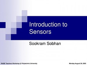 Introduction to Sensors - SlideServe