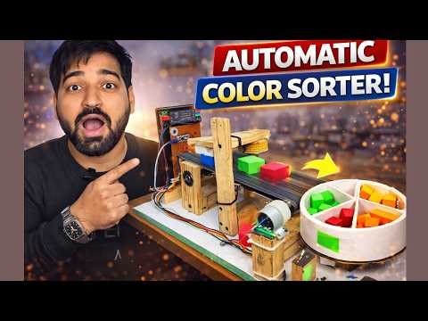 I Built a Smart Color Sorting Machine Using Arduino & Sensors! Shared code+ circuit
