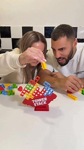105K views · 1K reactions | Come & play tower stack with us 隣 #game #viralchallenge | Sarah and Xavier | Facebook