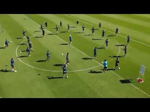 echauffement dynamique entraînement de foot exercice