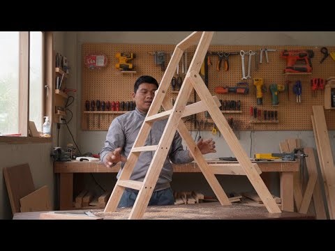 You Won't Believe This Design! DIY Smart Folding Ladder That Folds Flat