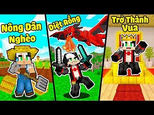 REDHOOD THỬ THÁCH 1 NGÀY TỪ NÔNG DÂN NGHÈO TRỞ THÀNH VUA TRONG MINECRAFT*REDHOOD 24 GIỜ LÀM HIỆP SĨ