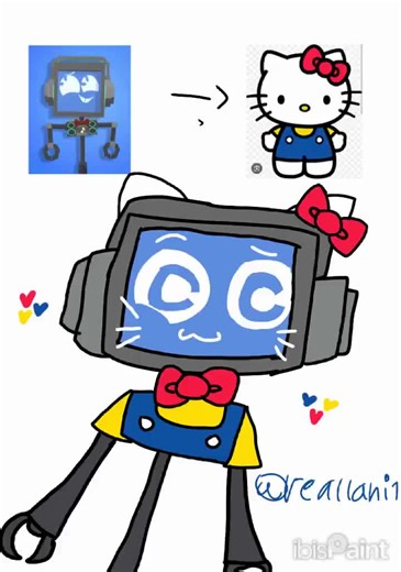 Fandroid as hello kitty speedpaint | #fandroid #hellokitty #fandroidfanart #sanrio #fyppppppppppppppppppppp @FANDROID