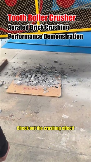 Tooth Roller Crusher Aerated Brick Crushing Performance Demonstration#toothedrollercrusher
