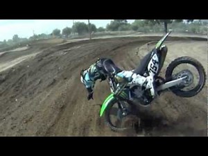 Brutal CRASH at Milestone MX Main Track 9/29/12 Gopro HD
